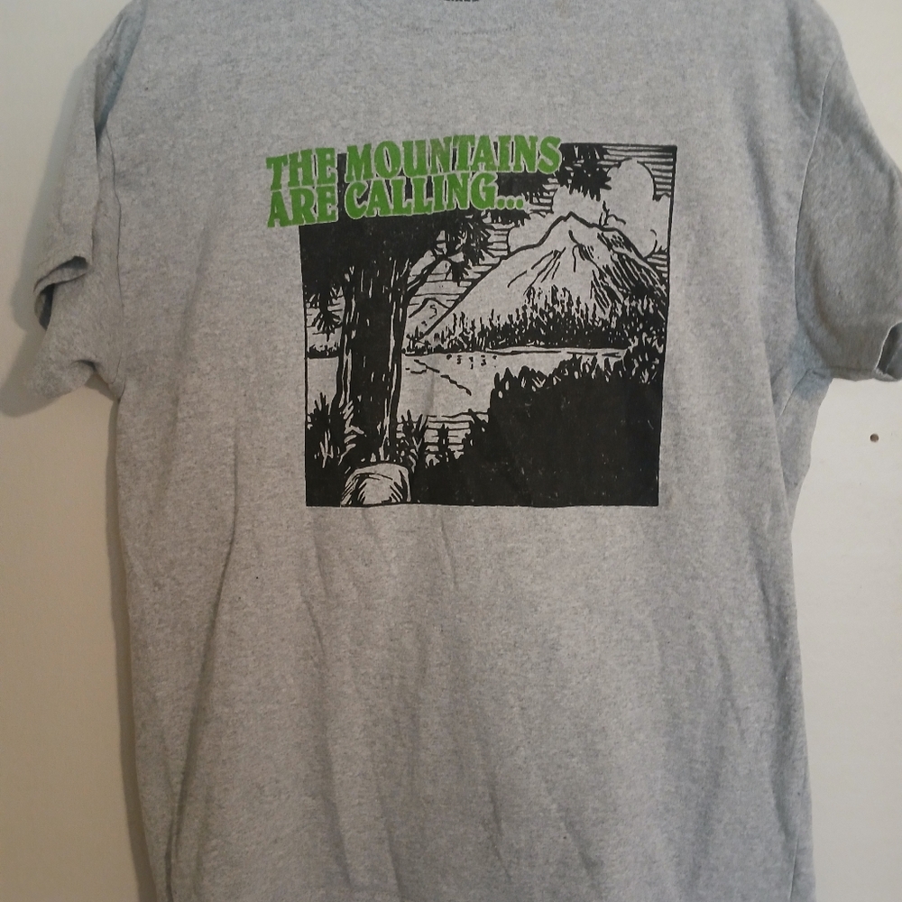 Graphic Tee with Mountain Design